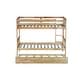 preview thumbnail 63 of 70, Twin Over Twin Rubber Wood Bunk Bed with Trundle, Convertible into 2 Twin Size Beds,with Ladder and Safety Guardrails