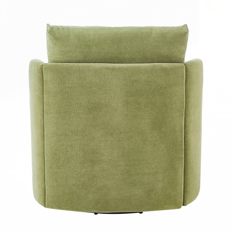 Upholstered Swivel Sofa Chair with Curved Desig