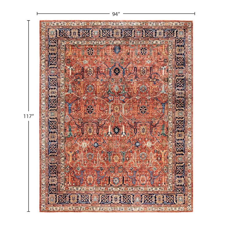 Serapi One-of-a-Kind Hand-Knotted Area Rug - Red - 7' 10" x 9' 9"