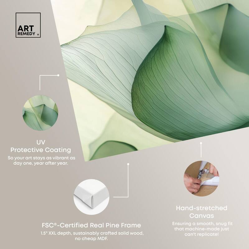 Translucent Floral Layers Canvas by Art Remedy, Gallery Wrapped