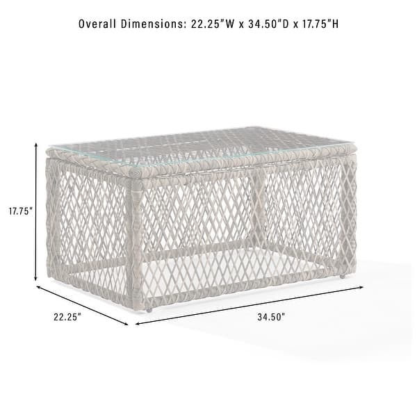 Crosley Granite Bay Wicker Outdoor Coffee Table