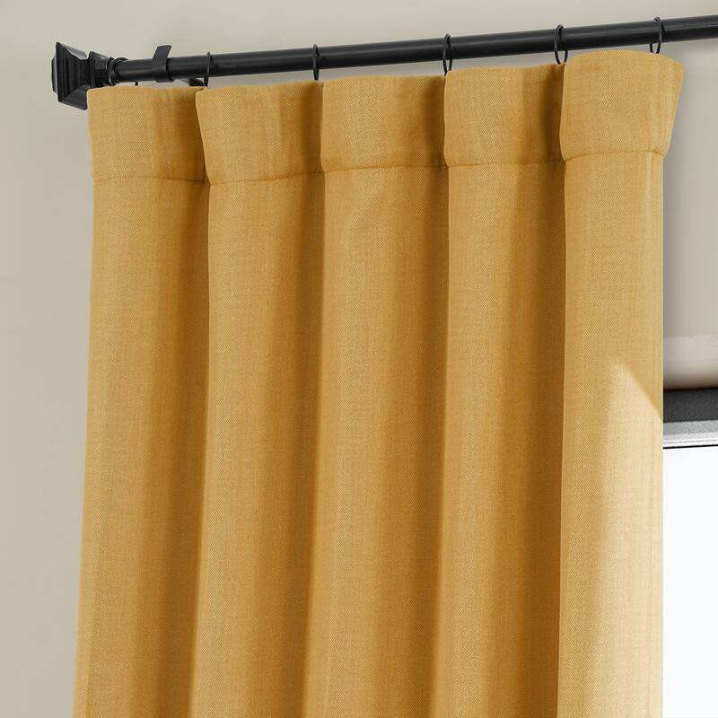 Exclusive Fabrics Faux Linen Room Darkening Curtain (1 Panel)