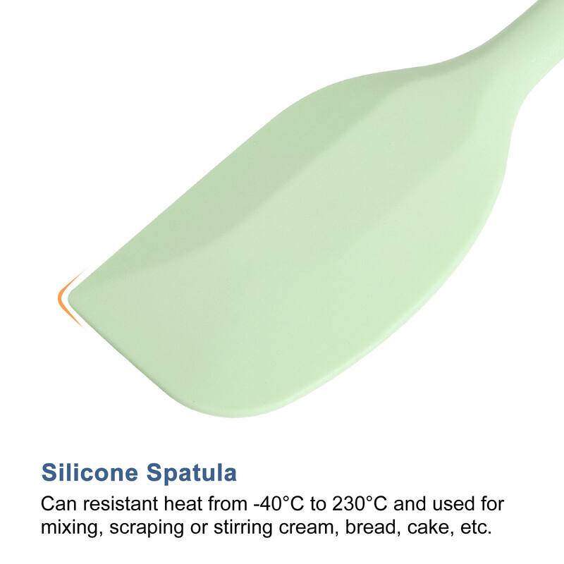 Silicone Spatula Spoon, 8.5” Heat-resistant Scraper for Mixing - Cyan