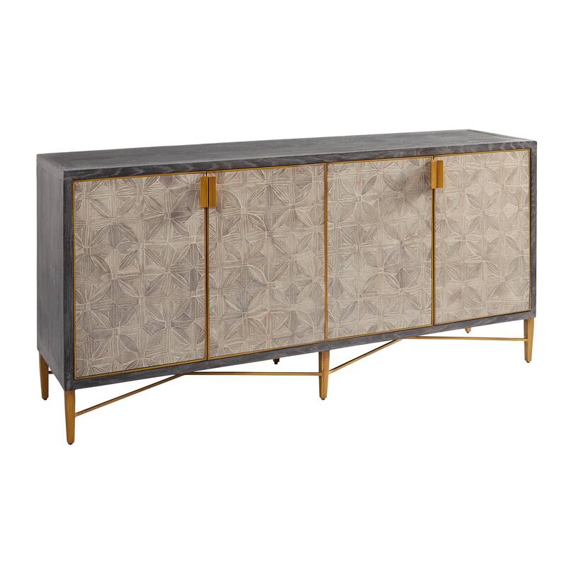 Aurora Reclaimed Oak Art Deco 71-inch Sideboard Buffet Server