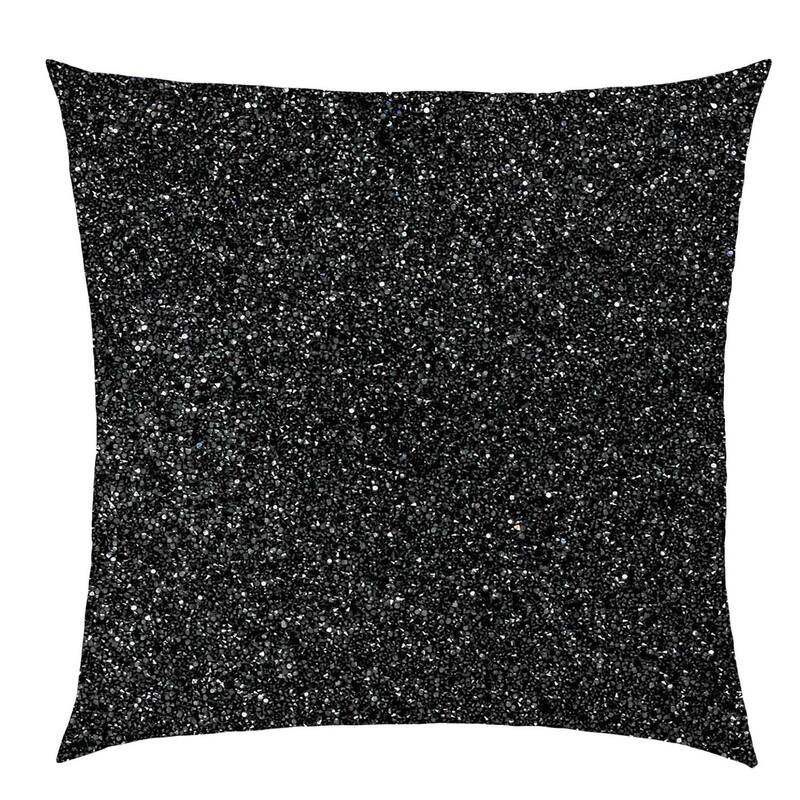 Sparkles Home Luminous Rhinestone Allover Pillow - 14x20 - Black