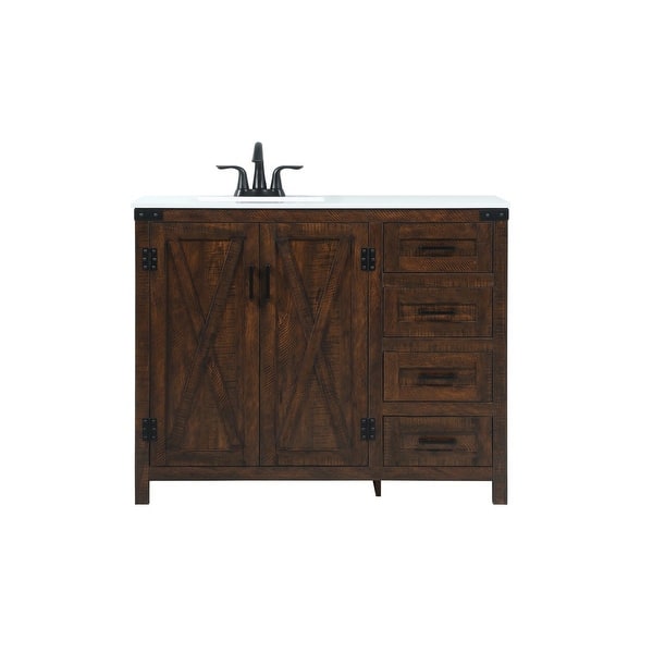 slide 1 of 1, Elegant Lighting VF90242 Grant 42" Free Standing Single Basin Vanity Expresso