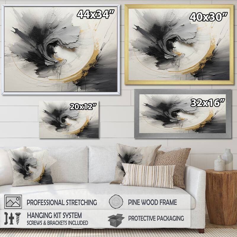 Designart "Infinite Motion III" Abstract Spirals Wall Art Living Room
