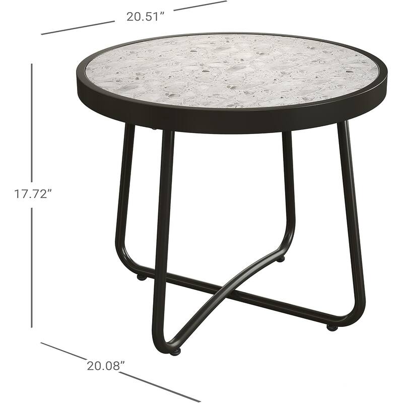 18" or 28" Round Outdoor Side Table End Table Coffee Table