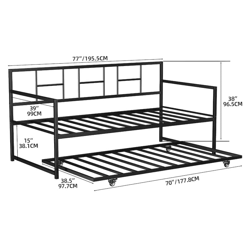 Moasis Twin Bed Trundle Frame Daybed