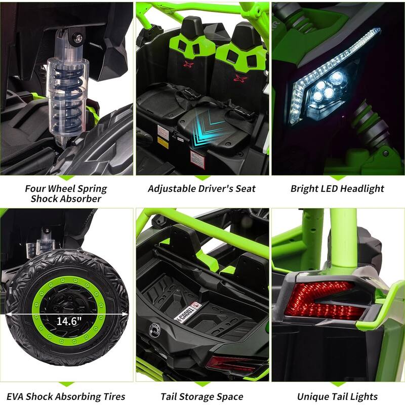 24V Batteries 2 Seats Ride on UTV with Remote Control for Kids