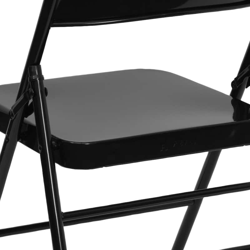 4 Pack Triple Braced & Double Hinged Metal Folding Chair