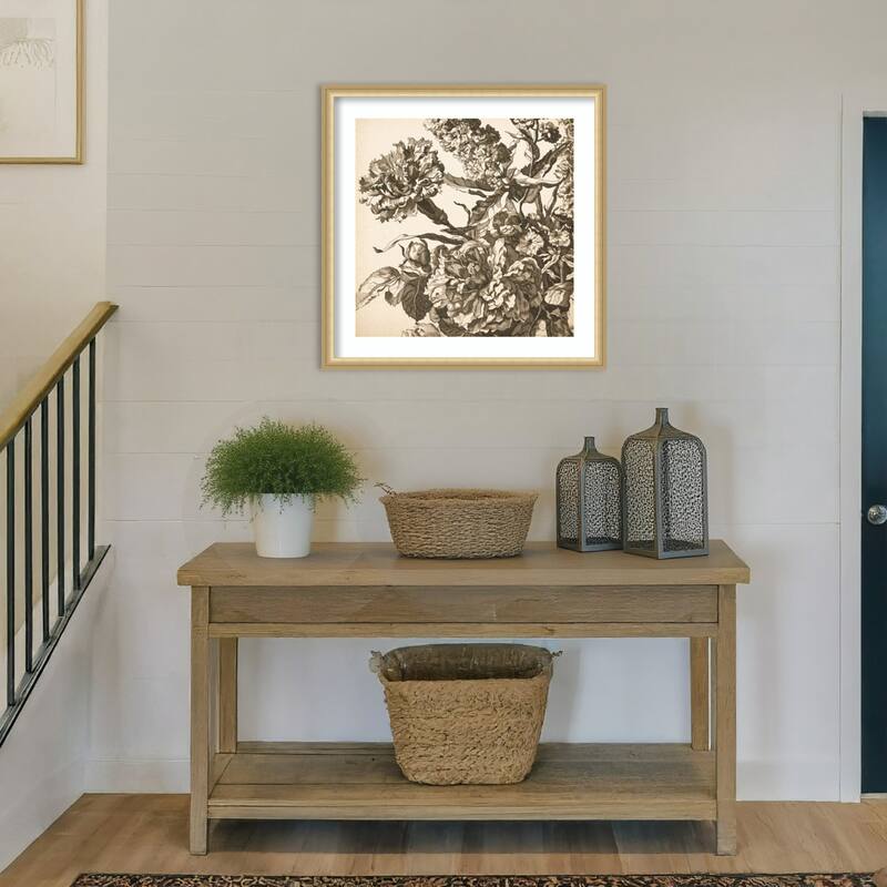Urn Arrangement No. 3 by Wild Apple Portfolio Wood Framed Wall Art Print