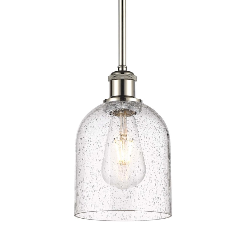 Innovations Lighting 516-1S-10-6 Bella Pendant Bella 6" Wide Mini - Polished Nickel / Seedy