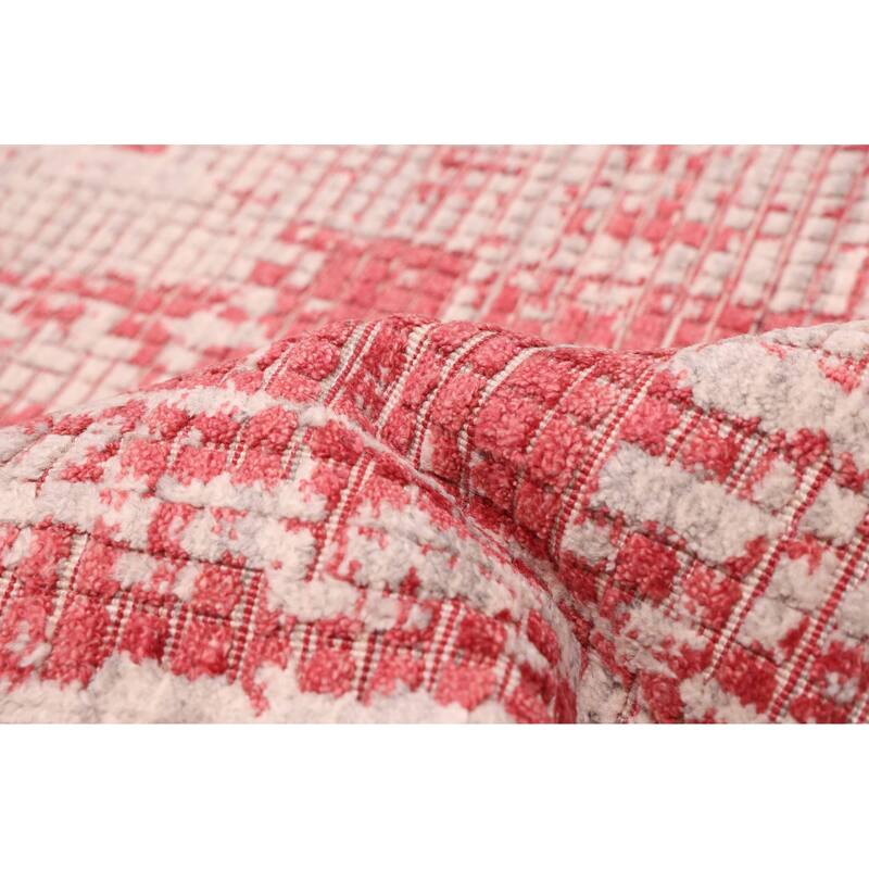 ECARPETGALLERY Hand Loomed Elysian Red Rug - 8'1 x 9'11