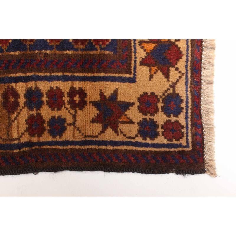 ECARPETGALLERY Hand-knotted Teimani Dark Navy Wool Rug - 3'1 x 4'6