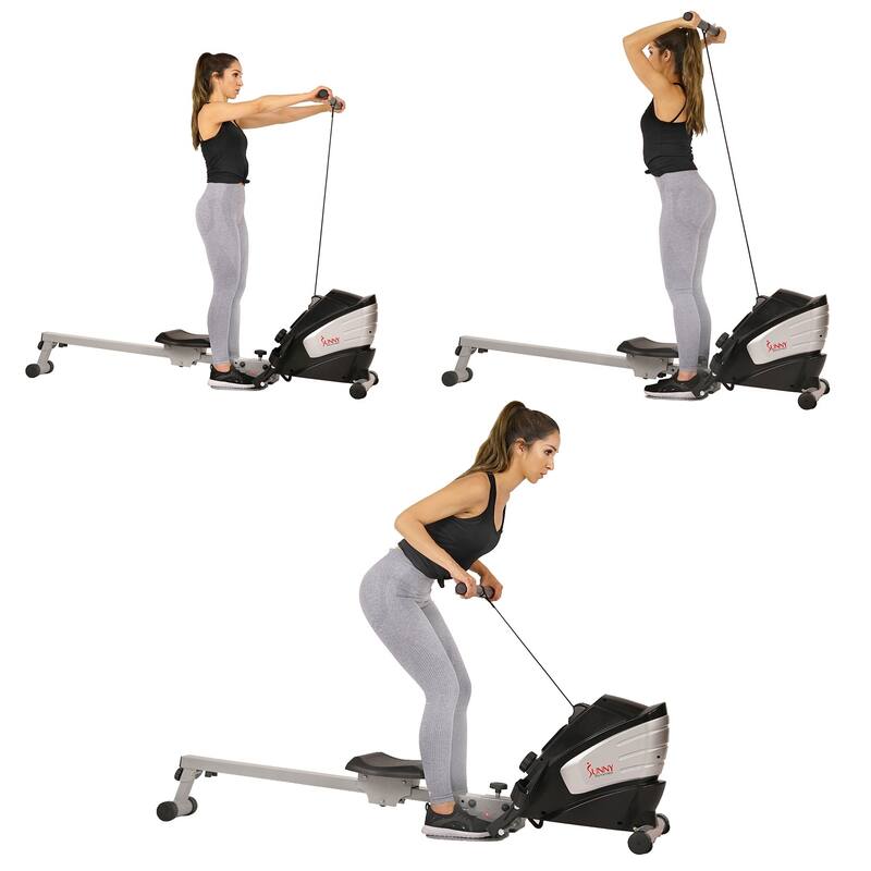 Sunny Health & Fitness Dual Function Rowing Machine Rower