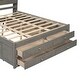 preview thumbnail 8 of 25, Wooden King Size Platform Bed with Storage Headboard, 8 Drawers