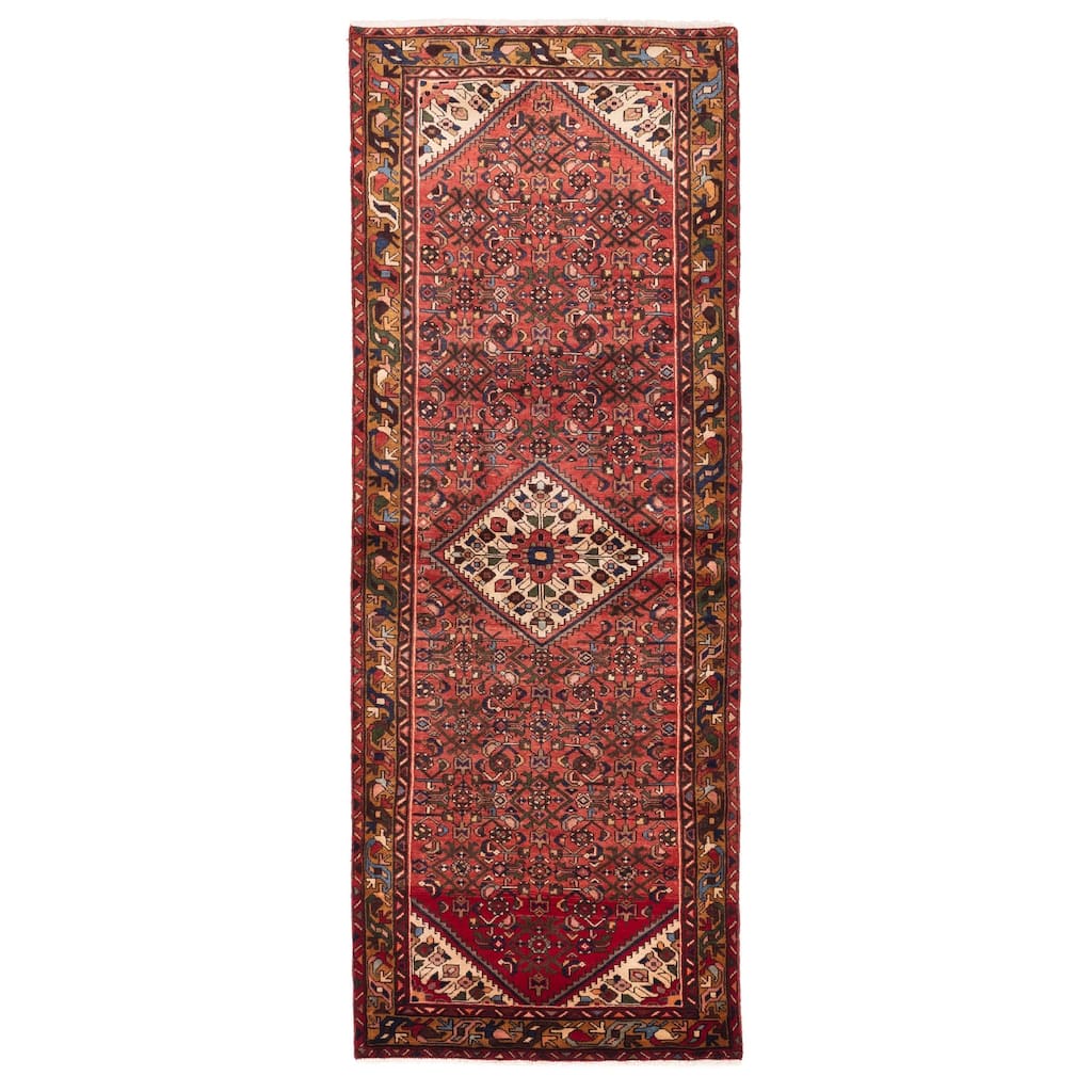 ECARPETGALLERY Hand-knotted Andelz Red Wool Rug - 3'7 x 9'9