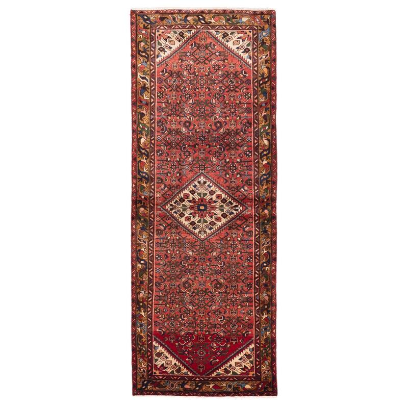 ECARPETGALLERY Hand-knotted Andelz Red Wool Rug - 3'7 x 9'9