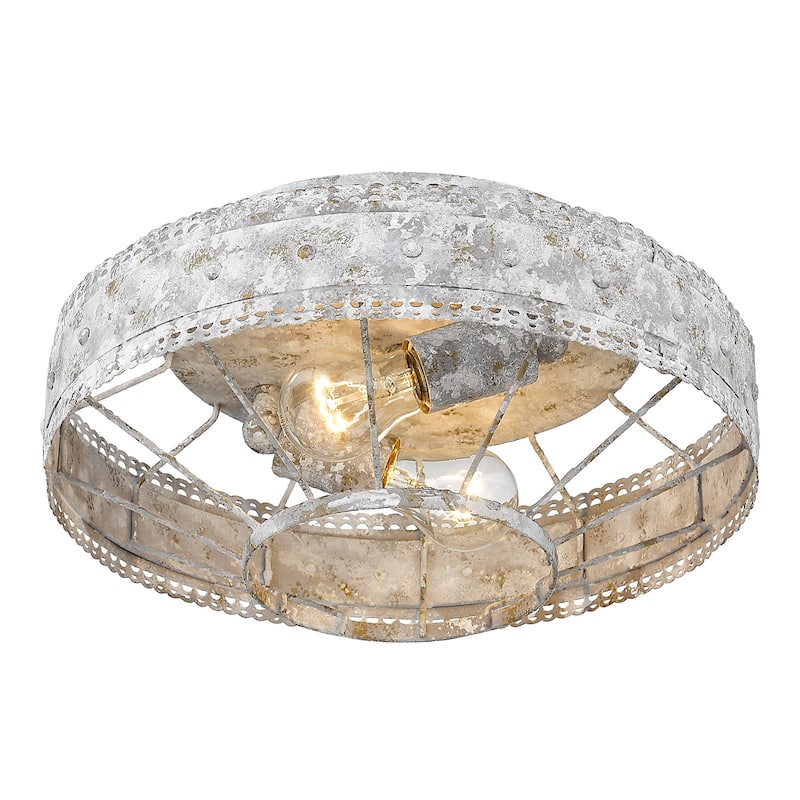 Golden Lighting's Ferris 2-light Flush Mount