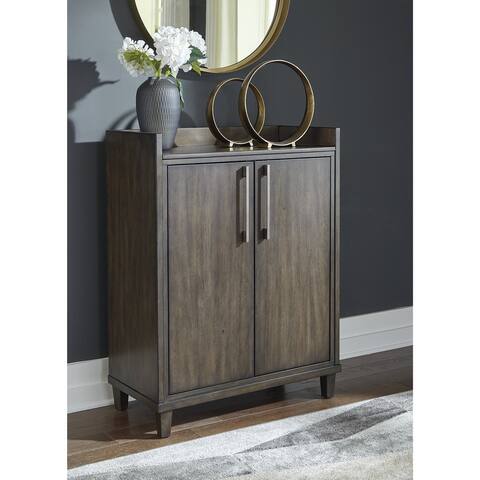 Ashley Furniture Wittland Dark Brown Bar Cabinet - 34"W x 17"D x 44"H