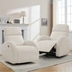 preview thumbnail 5 of 54, Power Swivel Rocker Glider Nursery Recliner with USB Port Set of 2 White - Corduroy