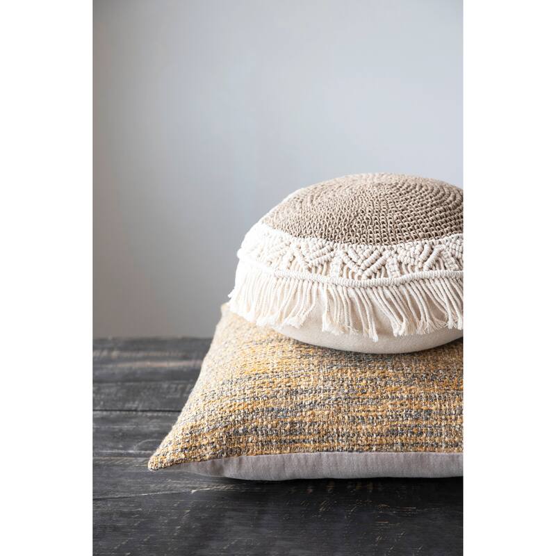 Mélange Cotton Blend Bouclé Pillow