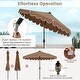 preview thumbnail 40 of 38, 9.3 FT Outdoor Patio Polyester Umbrella with Solar LED Lights and Tilt Crank Metal Frame for Garden Deck