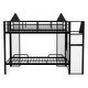 preview thumbnail 23 of 22, Twin over Twin Castle-shaped Bunk Bed with Wardrobe and Multiple Storage, Grey+White