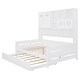 preview thumbnail 9 of 21, Wooden Full Size Daybed with Twin Size Trundle and All-in-One Cabinet