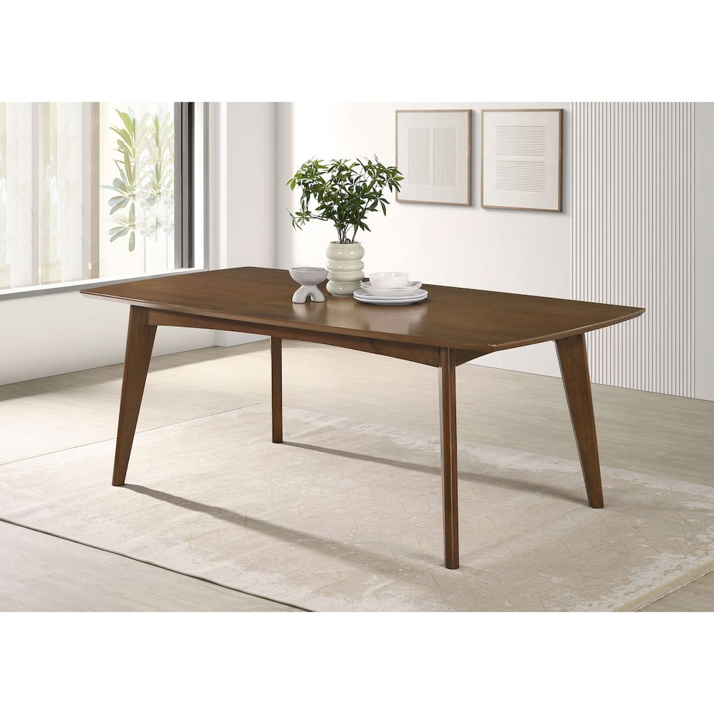 Malone Rectangular 78-inch Wood Dining Table Dark Walnut