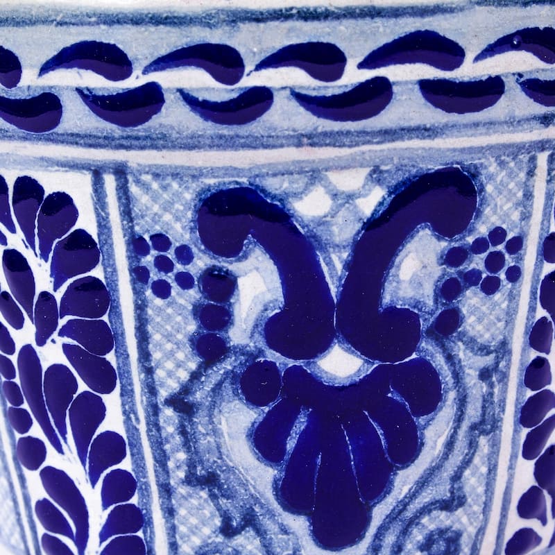 Novica Handmade Puebla Arabesque Ceramic Flower Pot