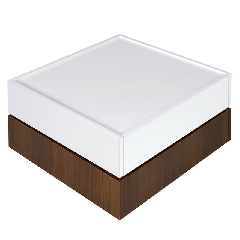 Harper&Bright Designs 360°Rotating Coffee Table with 2 Drawers
