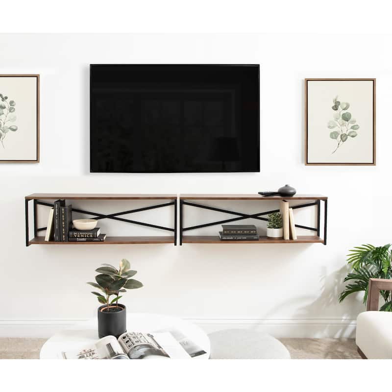 Kate and Laurel Ascott 2-Tier Wall Shelf