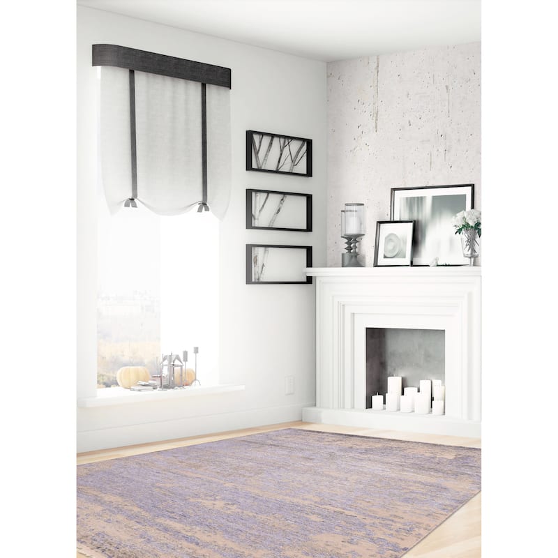 ECARPETGALLERY Hand-knotted Legacy Denim Blue Rug - 8'0 x 9'10
