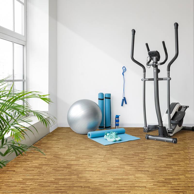 Sorbus 120 Sq. Ft. Wood Grain Floor Tiles Foam Mat EVA Interlocking Mats Tile 3/8-Inch Thick Flooring Wood Puzzle Exercise Mats