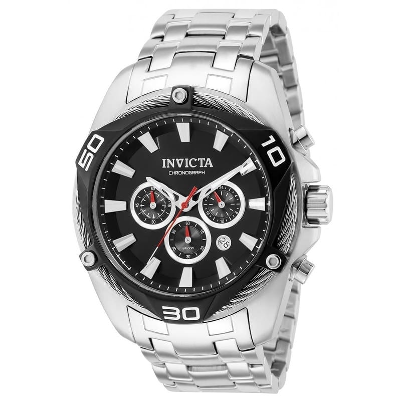 Invicta Men's 38569 Bolt Quartz Chronograph Black Dial Watch