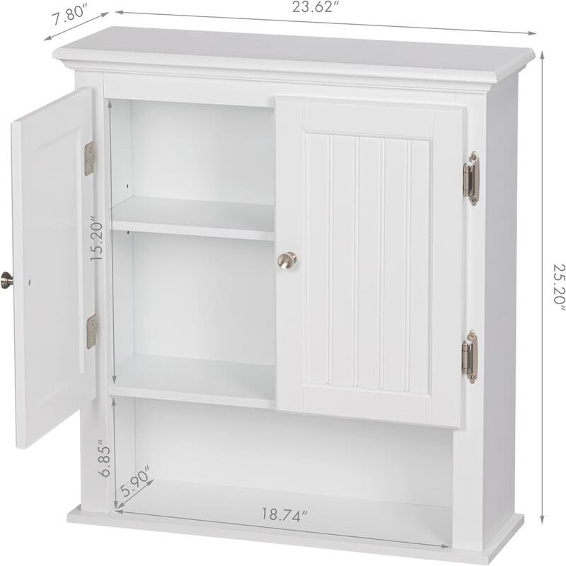 Bathroom Cabinet Wall Mounted - 8"D x 23"W x 25"H