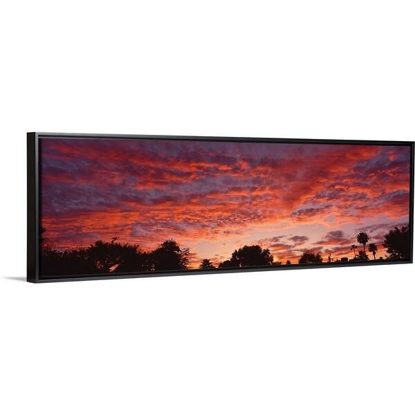 Shop Clouds At Sunset Phoenix Az Black Float Frame Canvas Art