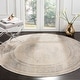 preview thumbnail 47 of 57, SAFAVIEH Vintage Ritienne Oriental Distressed Viscose Rug 6' Round - Light Blue/Cream - Round