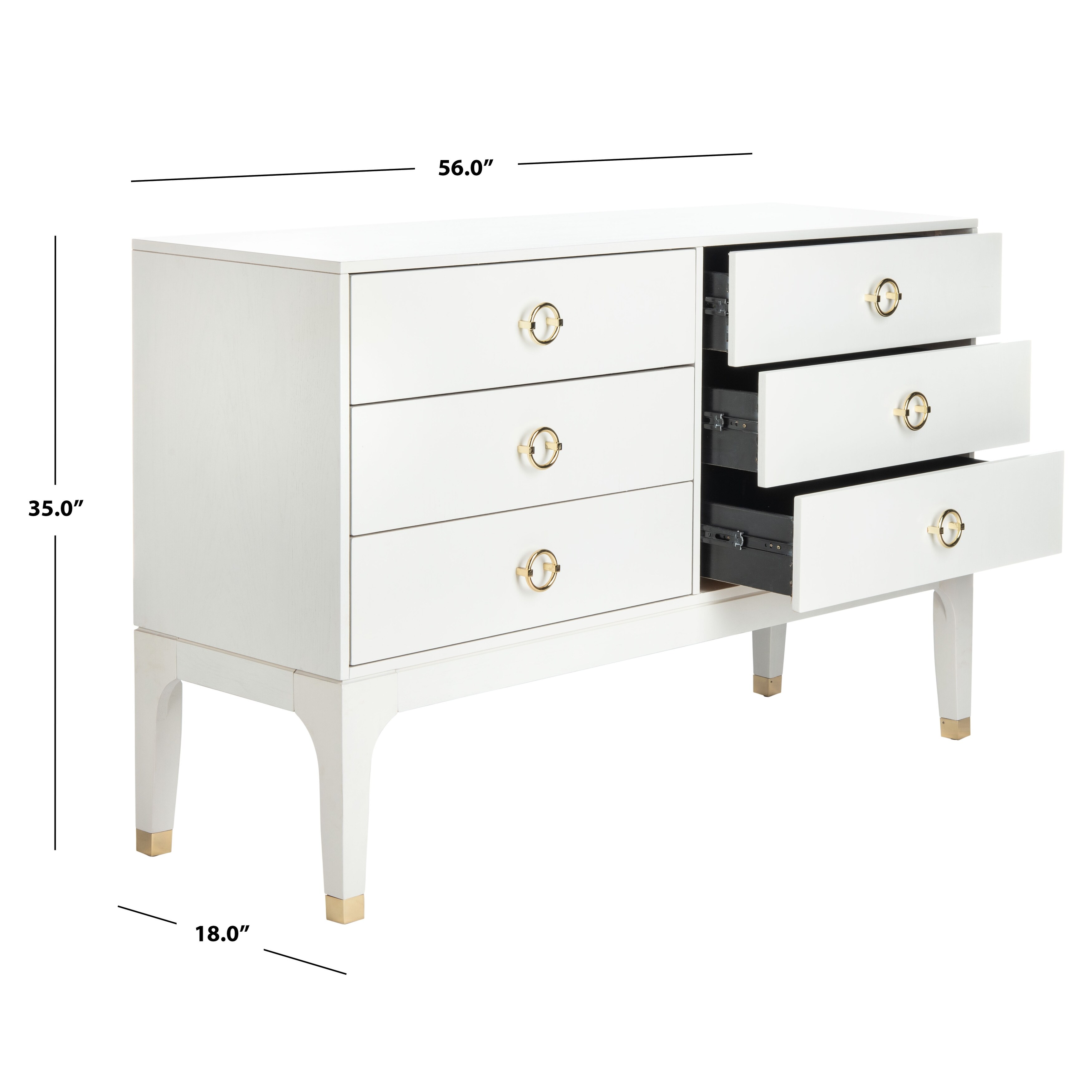 Safavieh lorna 6 deals drawer contemporary dresser