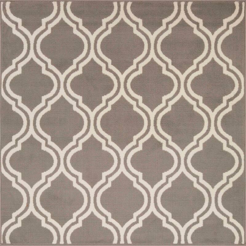 Contemporary Ornamental Double Trellis Power-Loomed Indoor Area Rug by Superior