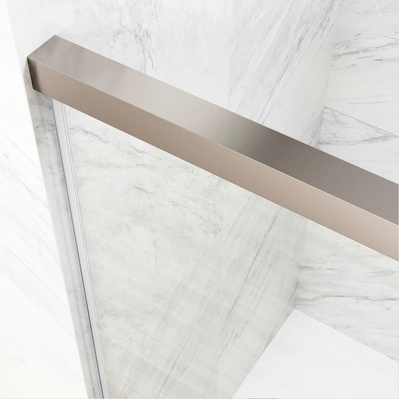 VIGO Satro E-Class 52 to 60 in. W x 74 in. H Semi-Frameless Double-Sliding Shower Door with Clear Tempered Glass