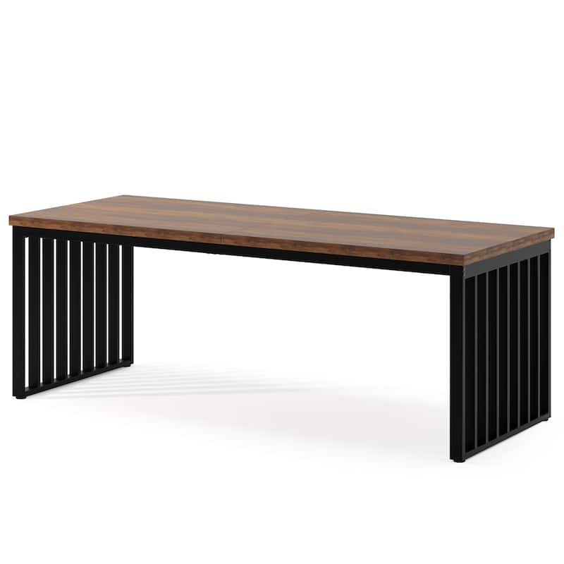 78.74 Inches Double Computer Desk for 2 Person - Extra Long Workstation with Heavy Duty Metal Frame, Large Dual Study Table