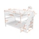 preview thumbnail 9 of 13, Modern Style Wood Bunk Bed with Guardrials, Maximized Storage Space, Safe Staircase, White