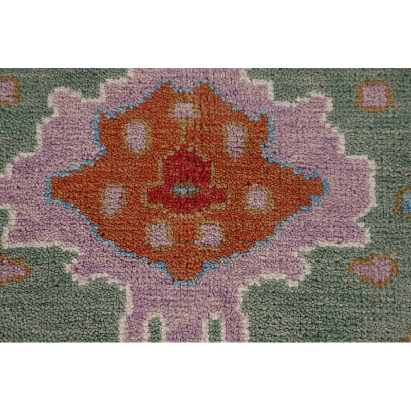 All-Over Pink Oushak Oriental Area Rug Handmade Wool Carpet - 8'10"x 11'10"