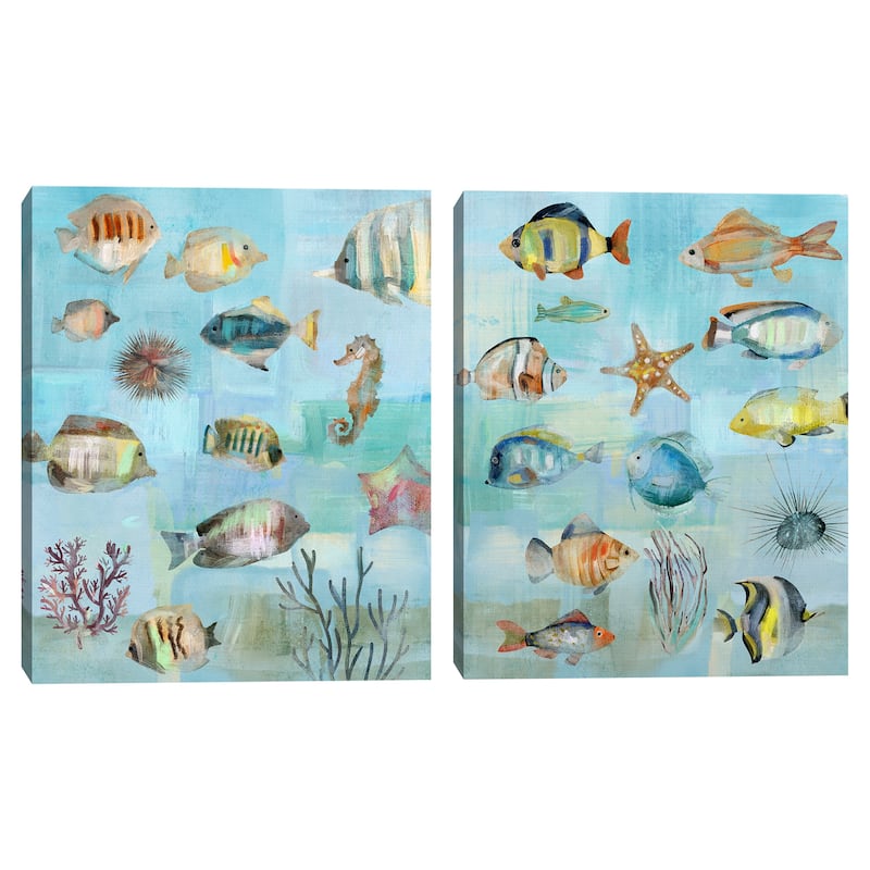 Simple Seas I-II by Studio Arts Canvas Art Prints