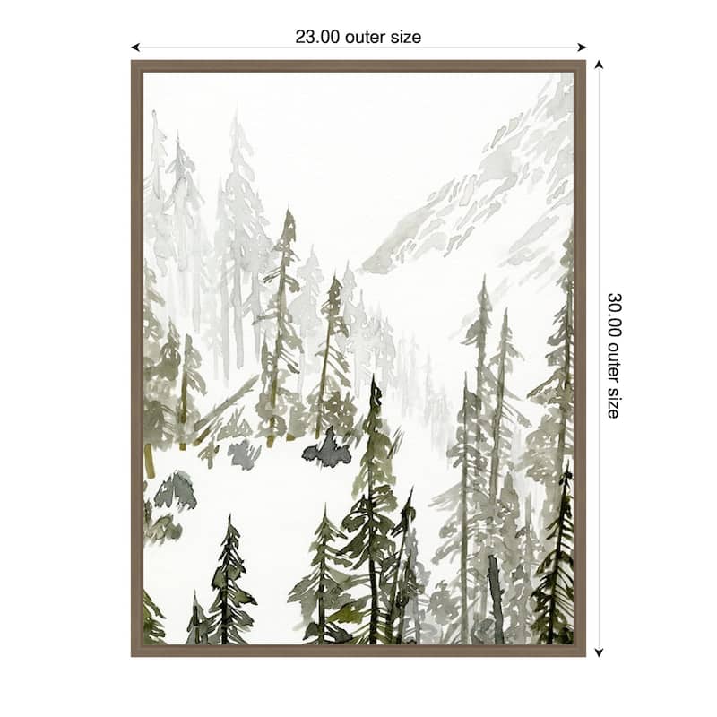 Continental Divide II by Jacob Green Framed Canvas Wall Art Print - Sylvie Dark Gold - 23 x 30 in