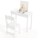preview thumbnail 12 of 18, Gymax Kids Vanity Table & Chair Set 2-in-1 Princess Makeup Dressing