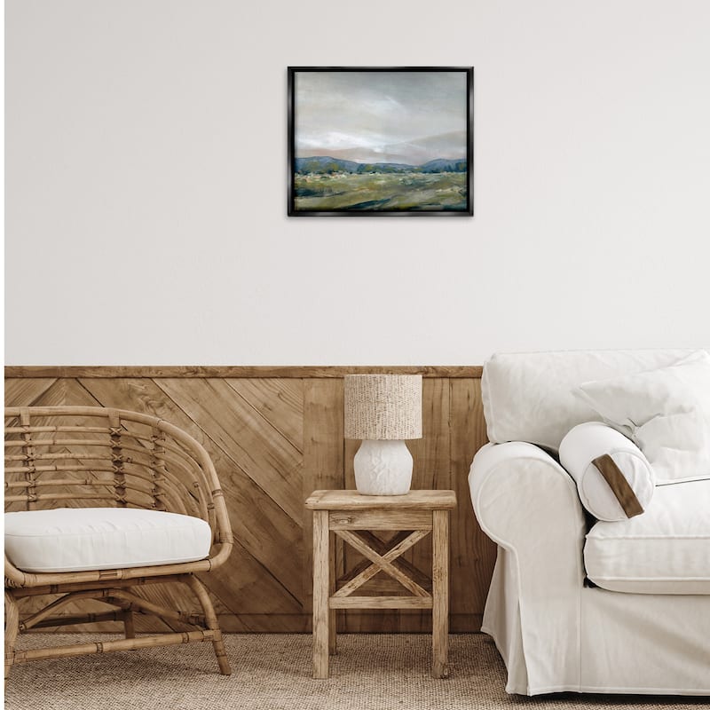 Stupell Foggy Morning Mountains Framed Floater Canvas Wall Art Design By Carol Robinson